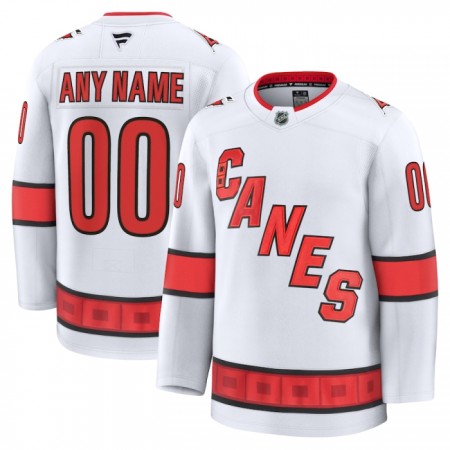 Maillot de Hockey Carolina Hurricanes Personnaliser Fanatics Premium 2024-25 Blanc Extérieur - Homme Maillot de Hockey Carolina Hurricanes Personnaliser Fanatics Premium 2024-25 Blanc Extérieur - Homme